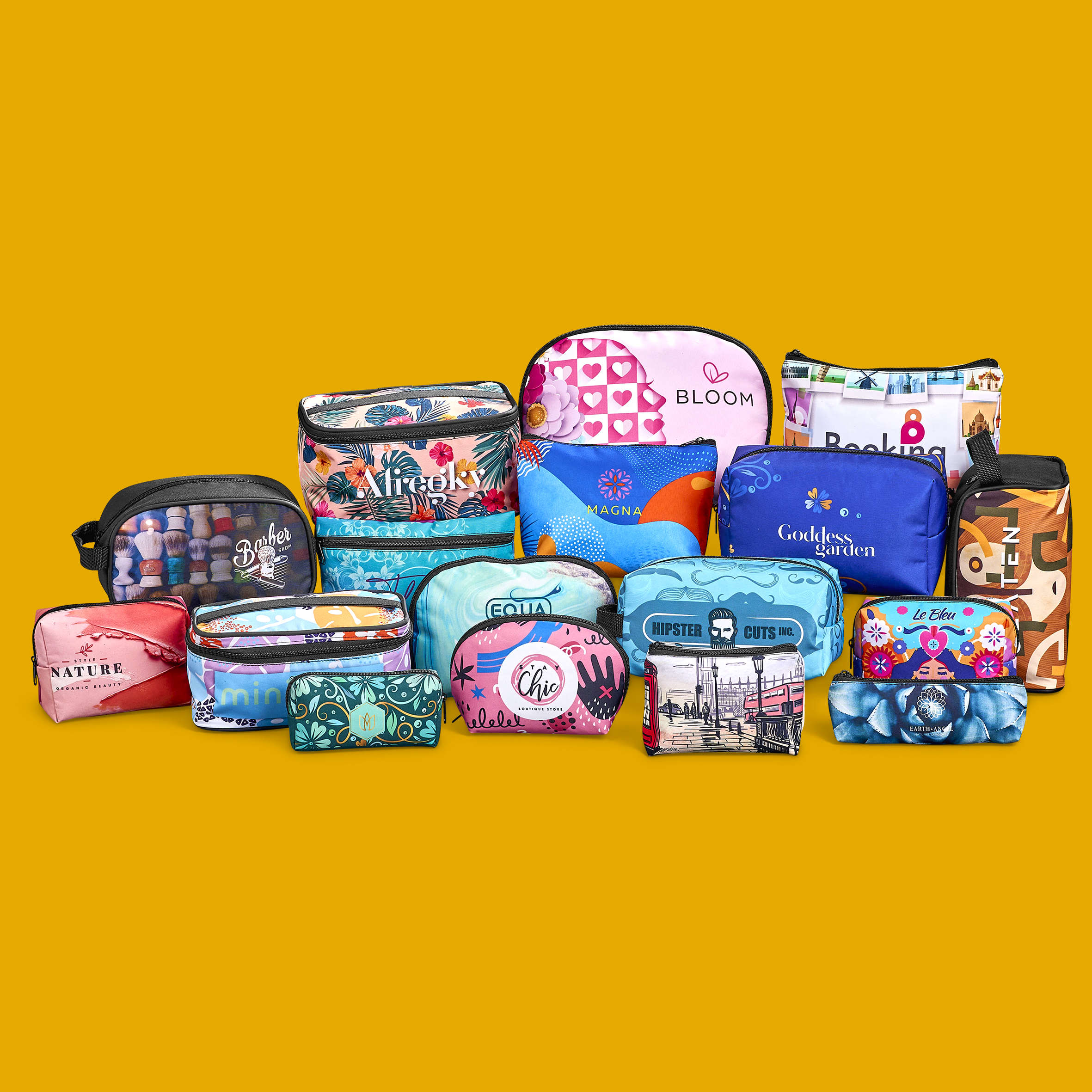 Custom Toiletry and Cosmetic Bags